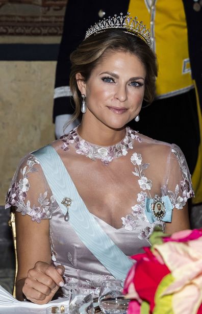 Swedish royals wear tiaras for Nobel Prize Kings Dinner inside palace