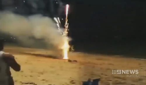 Illegal fireworks set off in Victoria. (9NEWS)