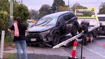 A﻿ one-year-old girl is lucky to be alive after a car slammed into a Queensland living room.