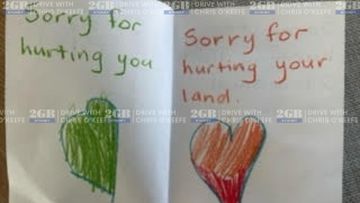 Cards drawn by preschool children about Sorry Day.