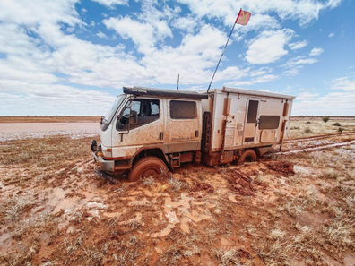 The Zavros's bogged truck.