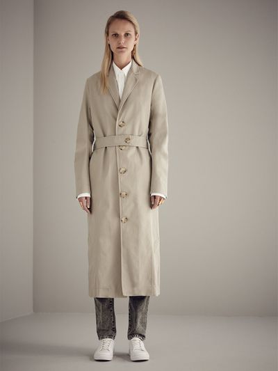 <a href="http://www.bassike.com/women/jackets-coats/tuck-sleeve-utility-trench-pc17wfj28-taupe" target="_blank">Bassike</a> utility trench, $650<br />