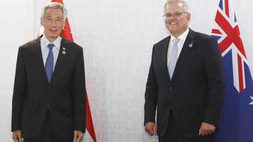 Prime Minister Scott Morrison announced the agreement at the G20 Leaders' Summit in Rome, following a meeting with the Prime Minister of Singapore Lee Hsien Loong.