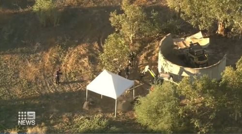 Police search a property once occupied by Francis Wark in Badgingarra, for Hayley Dodd's remains.