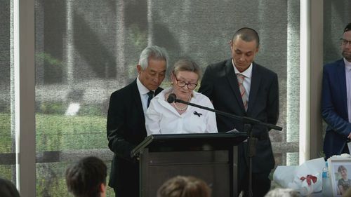 Elizabeth Young told attendees at her daughter's memorial "there will be no back to normal" for her family.