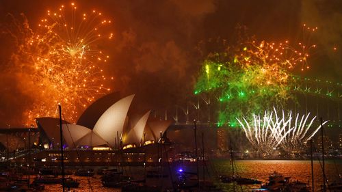 Family fireworks over Sydney Harbour. (AAP)