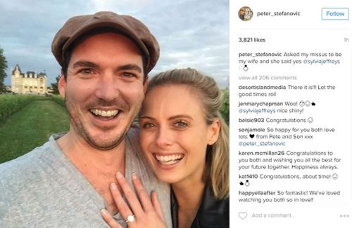 The couple are in Europe celebrating the engagement. (Instagram: @peter_stefanovic)