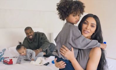 Kim Kardashian, Kanye West,  Saint West and Chicago West in Vogue