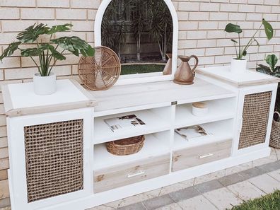 Aussie mum upcycles TV cabinet into stunning piece for $110