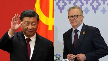 Chinese President Xi Jinping and Australian Prime Minister Anthony Albanese.