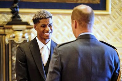 Footballer Marcus Rashford is made an MBE (Member of the Order of the British Empire) by the Duke of Cambridge