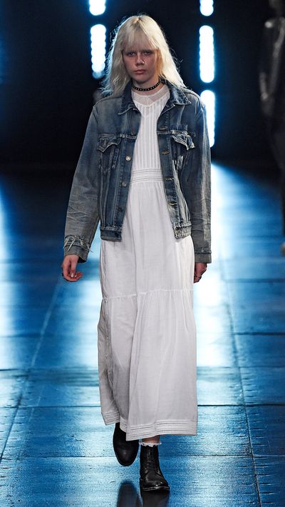 <p>After Hedi Slimane sent denim jackets down the runway at Saint Laurent's Spring 2016 Mens show, we found ourselves pining for updates on the trusty blue favourite. Click through to shop our edit, and take inspiration from some of the women who've worn them best.</p>