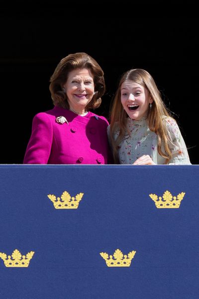 Queen Silvia of Sweden and Princess Estelle of Sweden