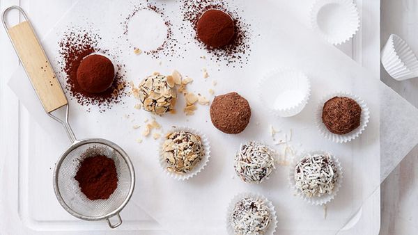 Chocolate rum truffles