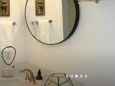 Brittany also posted a marked up photo of where the camera was found in the bathroom.