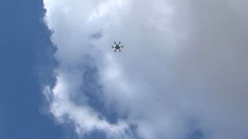 The drone buzzed through the air for several seconds before things turned south. (Ruptly)