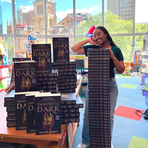 Tigest Girma's debut novel, Immortal Dark, hit the New York Times Bestsellers lists just one week after it was published.