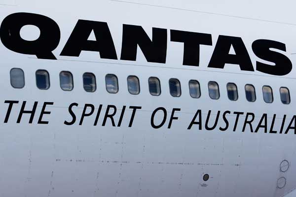 Qantas plane detail