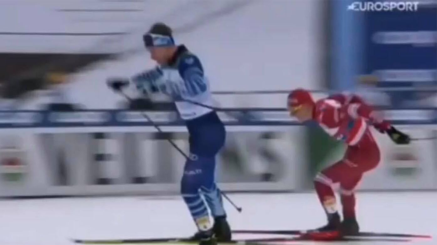Hot-headed Russian Alexander Bolshunov costs team bronze medal at cross-country skiing World Cup