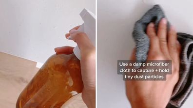 Mum shares method for DIY dust spray on TikTok