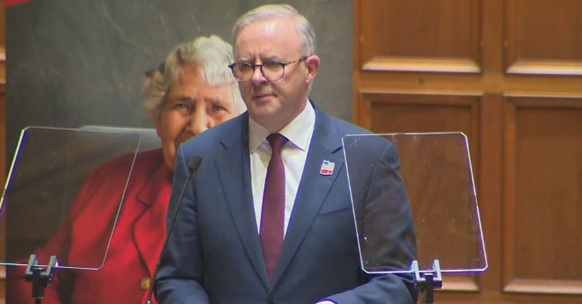 Prime Minister Anthony Albanese pushes Voice 'yes' vote in Reconciliation Week speech