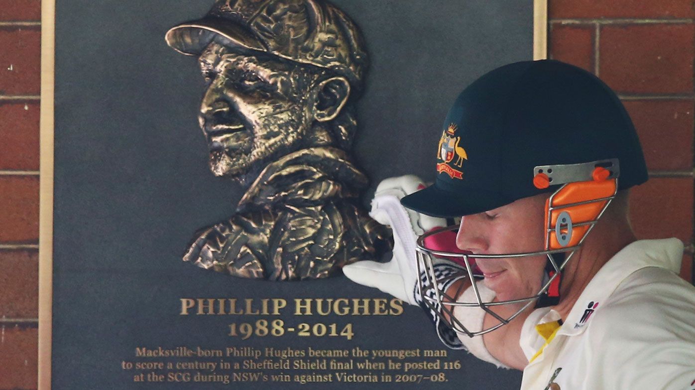 David Warner pays tribute to Phil Hughes