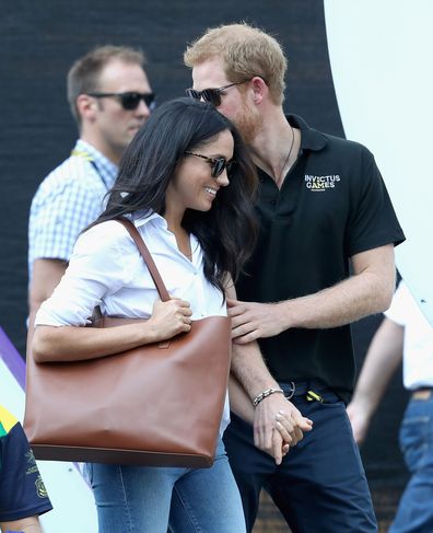 Prince Harry Meghan Markle hand holding