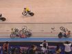 Wheel shatters in horror crash in the velodrome