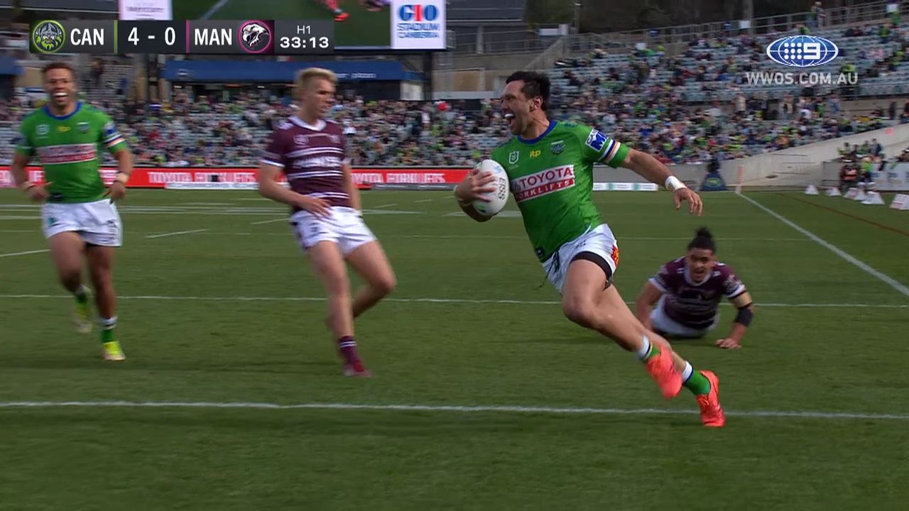 Canberra Raiders crush Manly Sea Eagles, leapfrog Brisbane Broncos into NRL's top eight