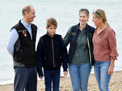 The Duke and Countess of Wessex with children Louisa, 16, and James, 12.