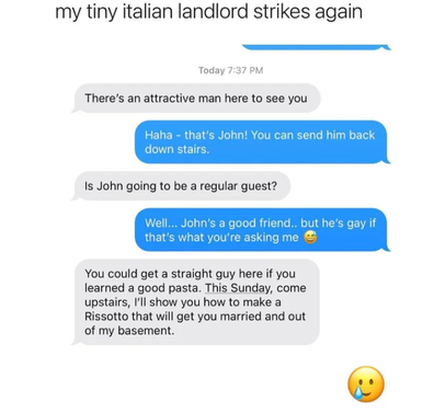 single woman dating advice italian landlord