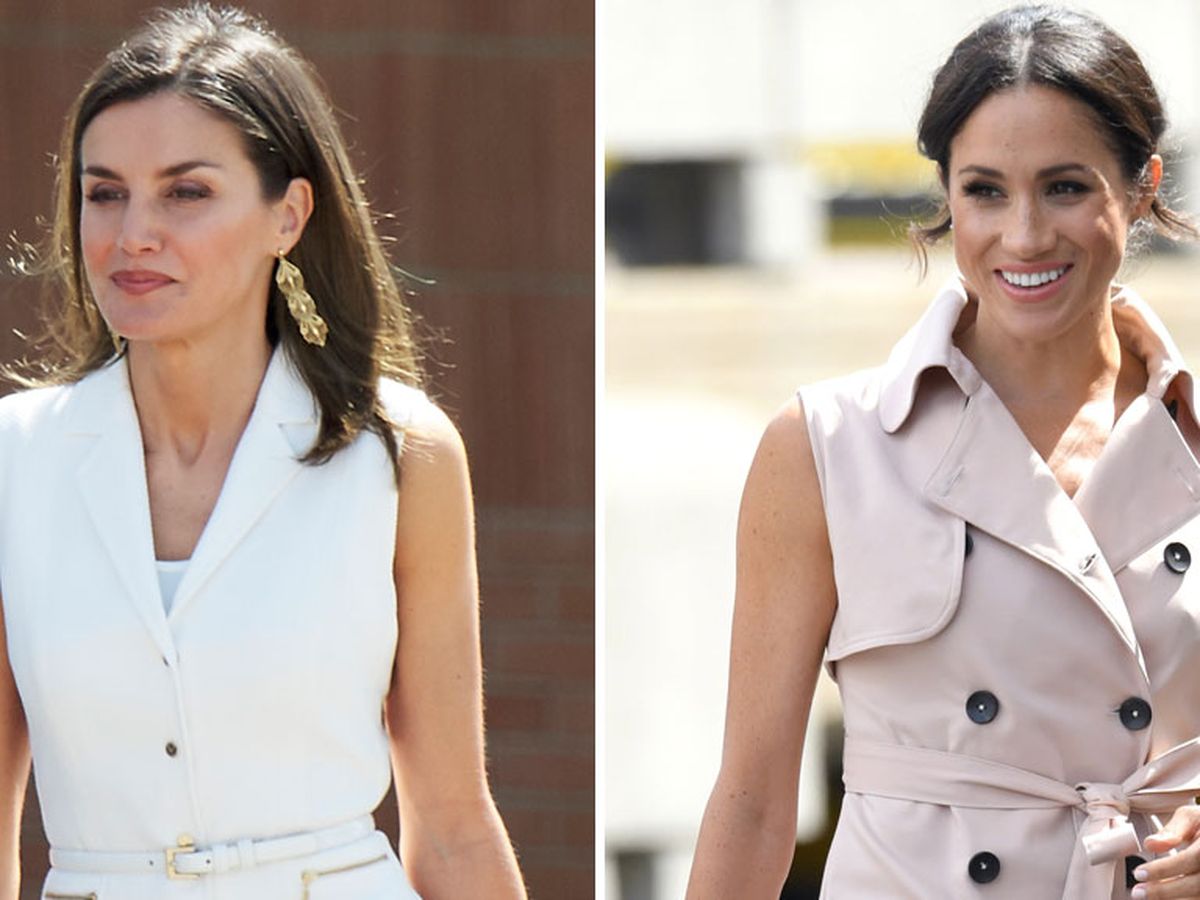 Meghan Markle sports Caroline Herrera, Queen Letizia of Spain