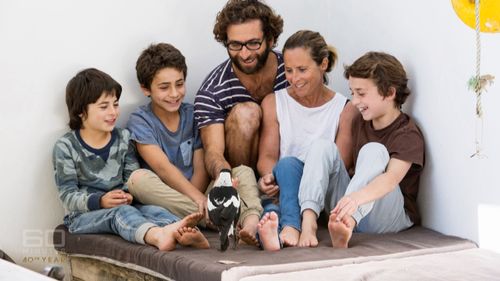 The Bloom family with Penguin.