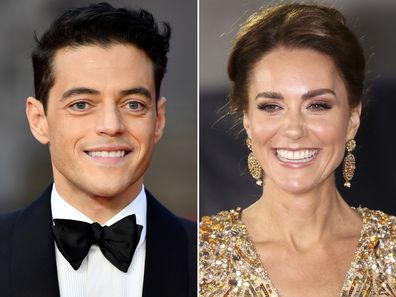 Rami Malek, Kate Middleton at the premiere of James Bond movie No Time To Die, September 2021