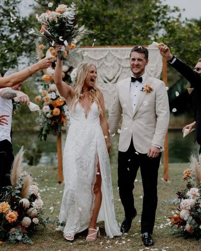 Rikki and Pettiya Marshall on their wedding day.