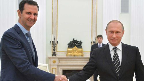 Syrian president Bashar al-Assad and Russian president Vladimir Putin. (AAP)