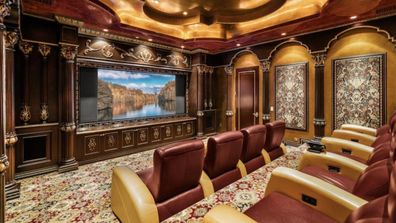 The private cinema inside Britney Spears and Sam Asghari's new Calabasas home.
