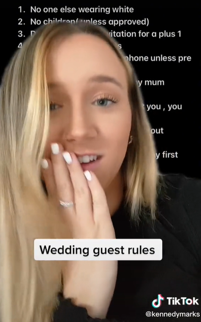 Bridezilla goes viral after revealing strict set of rules for wedding guests