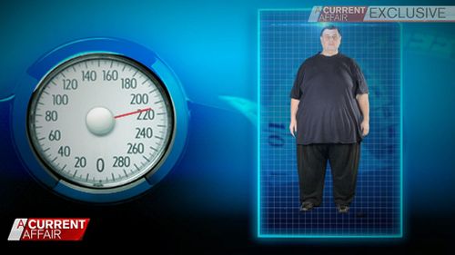 Jordan Tirekidis weighed in at a whopping 310kg but has lost an amazing 100kg. (9NEWS)