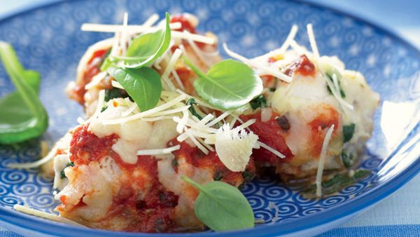 Ricotta and spinach fish gnocchi