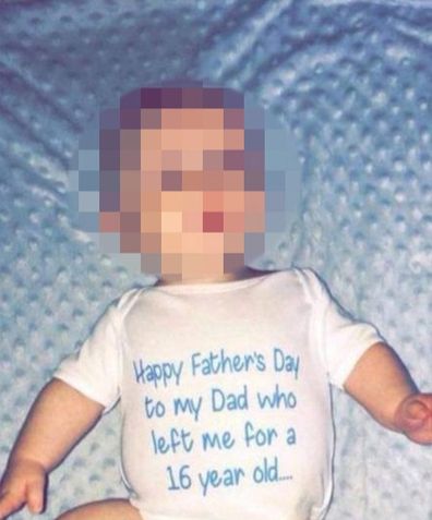 Mum labelled 'trashy' for Father's Day post