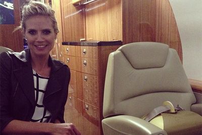 Oh look, it's Heidi Klum sharing her own jet with no one but a box of cronuts ... If you're looking to fill seats, we're more than happy to volunteer!<br/><br/>Image: Instagram @heidiklum