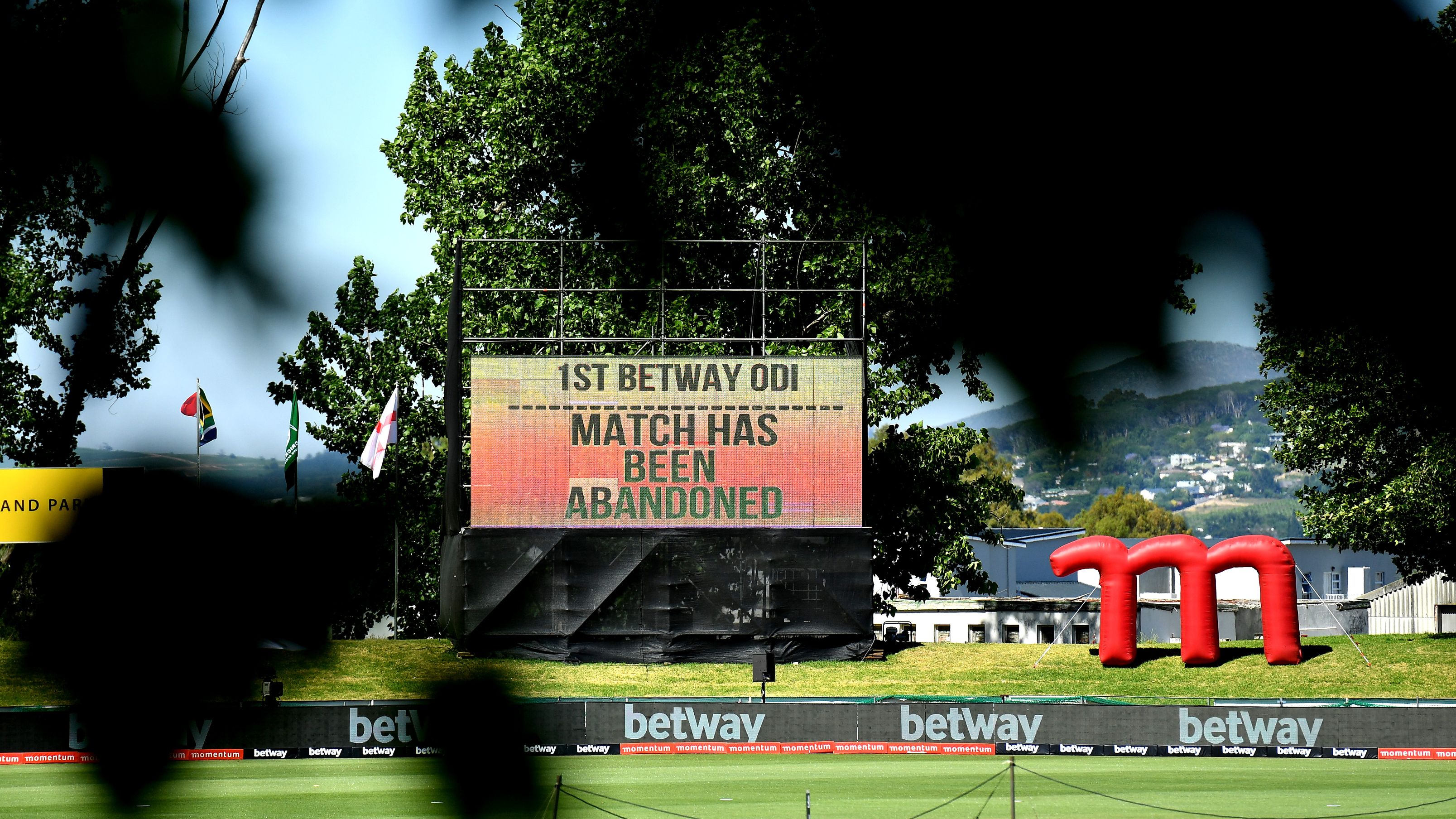 The South Africa v England ODI has been abandoned.