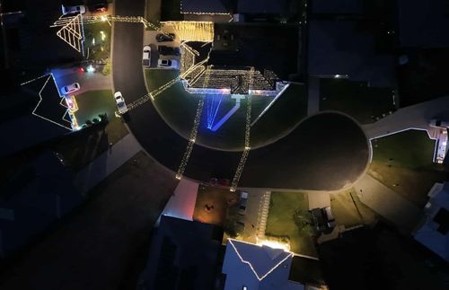 Spettacolo di luci di Natale per il 2025 a Mudgee, NSW.