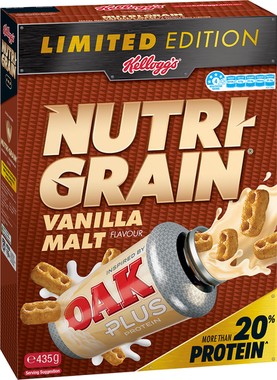 Kellogg's Nutrigrain and Oak milk mash up cereal