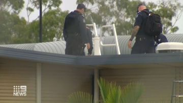 Police attended the Pinkenba, Brisbane, scene in a bid to remove the protesters, as the activists shared the incident on social media.