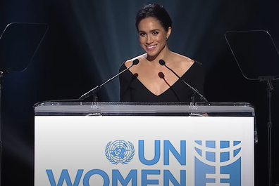 Meghan Markle speaks at the UN in 2015.