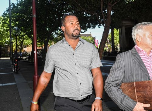 West Indies' Cricket player Dwayne Smith leaves the NSW Supreme Court. (AAP)