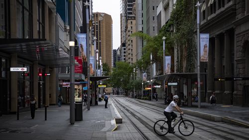 Quiet streets around the Sydney CBD. 