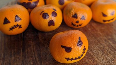 Jack-o-lantern  mandarin treats